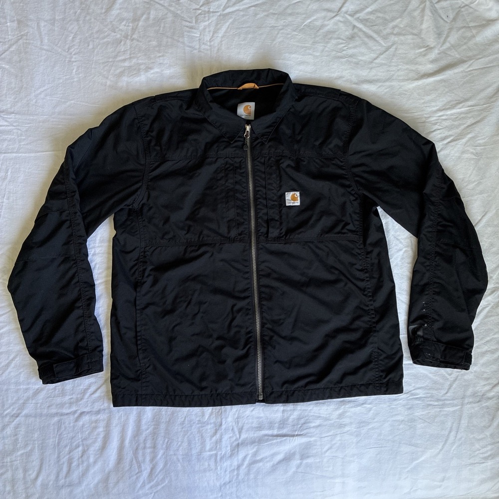 Carhartt Full Swing Briscoe Jacket Mens Large Black Nylon Rain Defender